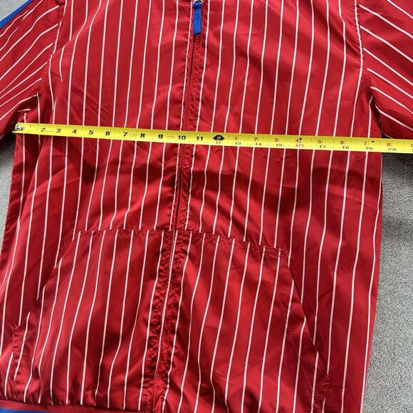 G-NET Men's Red, White Blue Strip Zip Up Windbreaker Jacket Size Large   A14b - Picture 7 of 11